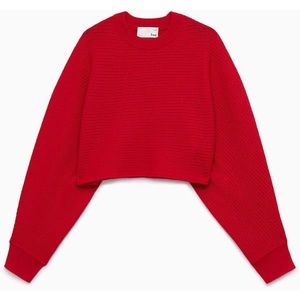 Wilfred red crop sweater